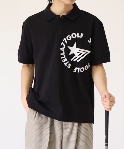 stella77golf(ステラセブンティーンセブンゴルフ)の「COOLMAX接触冷感ポロシャツ(ポロシャツ・メンズ・ネイビー系1/ブラック系1/ホワイト/ブラック系/ネイビー/ネイビー系/ホワイト系1/ホワイト系/ブラック・XL/XXL/M/L)」の5枚目の写真