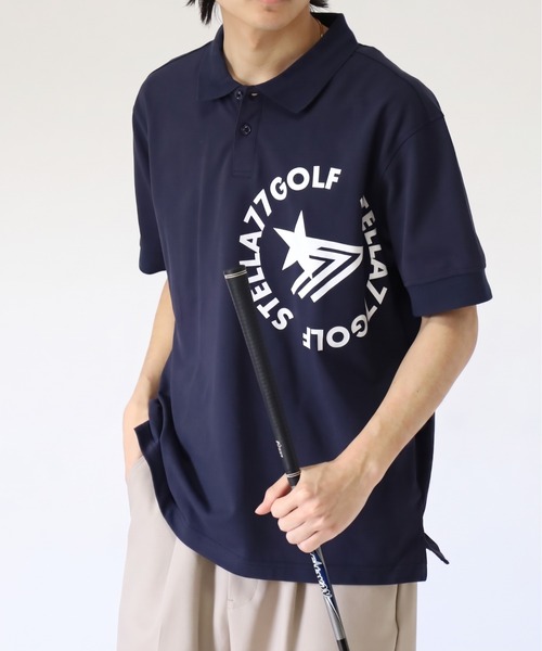 stella77golf(ステラセブンティーンセブンゴルフ)の「COOLMAX接触冷感ポロシャツ(ポロシャツ・メンズ・ネイビー系1/ブラック系1/ホワイト/ブラック系/ネイビー/ネイビー系/ホワイト系1/ホワイト系/ブラック・XL/XXL/M/L)」の8枚目の写真