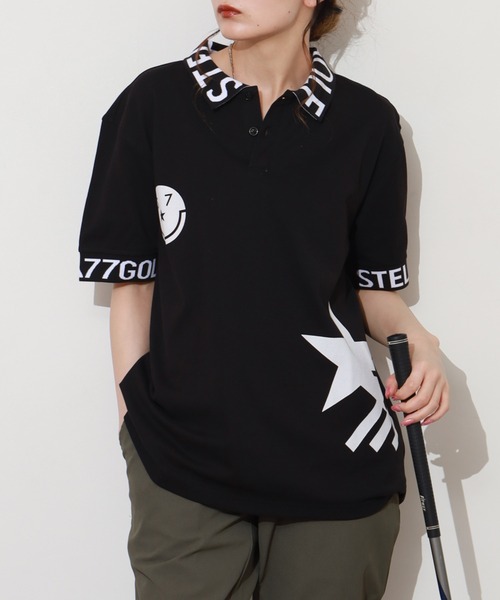 stella77golf(ステラセブンティーンセブンゴルフ)の「COOLMAX接触冷感ポロシャツ(ポロシャツ・メンズ・ネイビー系1/ブラック系1/ホワイト/ブラック系/ネイビー/ネイビー系/ホワイト系1/ホワイト系/ブラック・XL/XXL/M/L)」の21枚目の写真