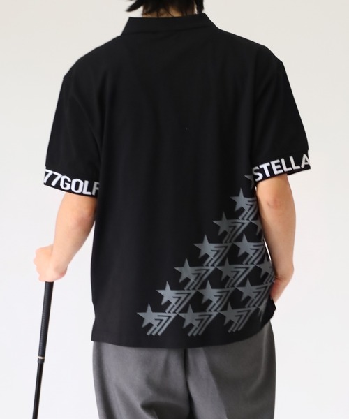 stella77golf(ステラセブンティーンセブンゴルフ)の「COOLMAX接触冷感ポロシャツ(ポロシャツ・メンズ・ネイビー系1/ブラック系1/ホワイト/ブラック系/ネイビー/ネイビー系/ホワイト系1/ホワイト系/ブラック・XL/XXL/M/L)」の11枚目の写真