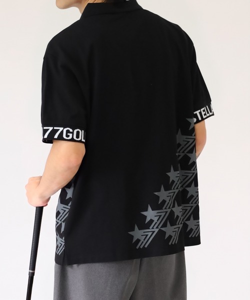 stella77golf(ステラセブンティーンセブンゴルフ)の「COOLMAX接触冷感ポロシャツ(ポロシャツ・メンズ・ネイビー系1/ブラック系1/ホワイト/ブラック系/ネイビー/ネイビー系/ホワイト系1/ホワイト系/ブラック・XL/XXL/M/L)」の12枚目の写真