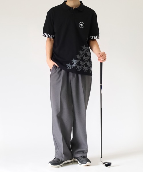 stella77golf(ステラセブンティーンセブンゴルフ)の「COOLMAX接触冷感ポロシャツ(ポロシャツ・メンズ・ネイビー系1/ブラック系1/ホワイト/ブラック系/ネイビー/ネイビー系/ホワイト系1/ホワイト系/ブラック・XL/XXL/M/L)」の13枚目の写真