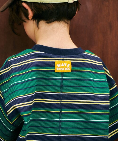 apres les cours(アプレレクール)の「【リンク】アソート総柄配色ステッチ半袖Tシャツ_セットアップ可(Tシャツ/カットソー・キッズ・アイボリー/クリーム/グリーン/ピンク/レインボー・80/90/100/110/120/130)」の10枚目の写真