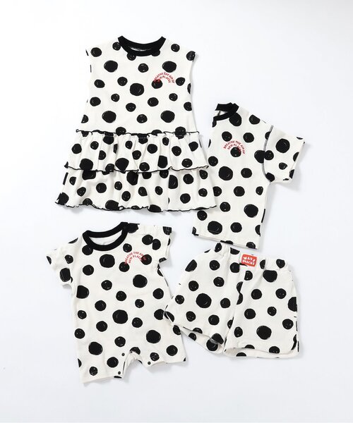 apres les cours(アプレレクール)の「【リンク】アソート総柄配色ステッチ半袖Tシャツ_セットアップ可(Tシャツ/カットソー・キッズ・アイボリー/クリーム/グリーン/ピンク/レインボー・80/90/100/110/120/130)」の14枚目の写真