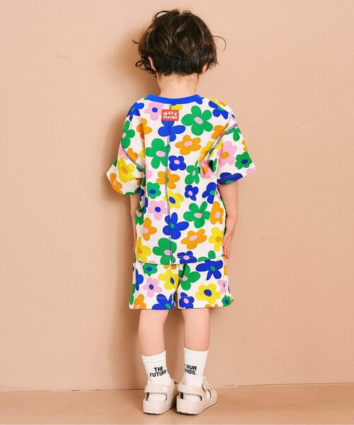 apres les cours(アプレレクール)の「【リンク】アソート総柄配色ステッチ半袖Tシャツ_セットアップ可(Tシャツ/カットソー・キッズ・アイボリー/クリーム/グリーン/ピンク/レインボー・80/90/100/110/120/130)」の19枚目の写真