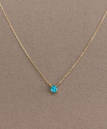 JUPITER（ジュピター）の「【K18】一粒天然石ネックレス/パライバトルマリン＜全長約40cm(調節した時の長さ37㎝)>（ネックレス）」