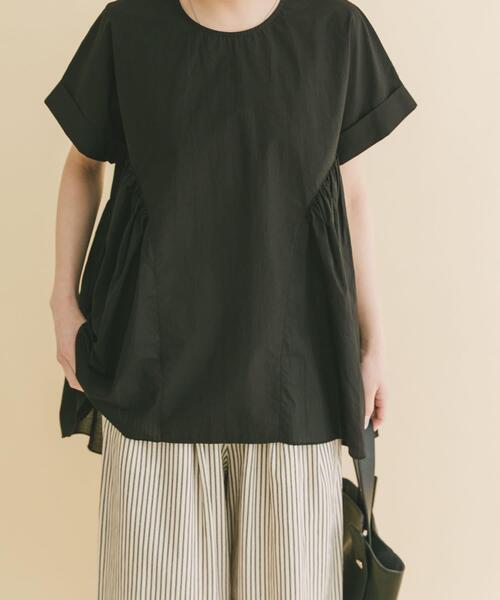 ITEMS URBANRESEARCH(アイテムズ アーバンリサーチ)の「ギャザーチュニックブラウス(シャツ/ブラウス・レディース・ミント/イエロー/ブラック・FREE)」の5枚目の写真