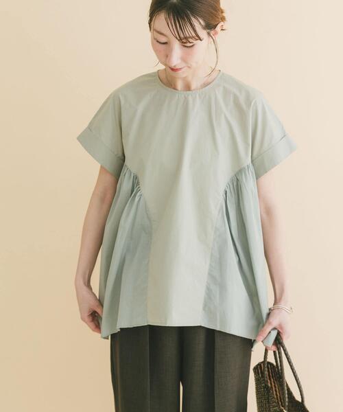 ITEMS URBANRESEARCH(アイテムズ アーバンリサーチ)の「ギャザーチュニックブラウス(シャツ/ブラウス・レディース・ミント/イエロー/ブラック・FREE)」の15枚目の写真