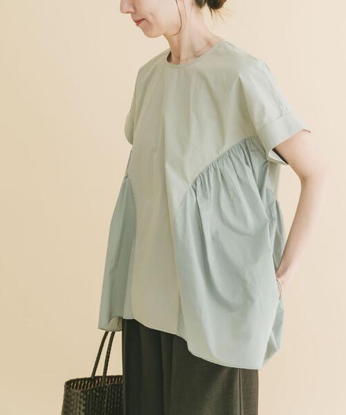 ITEMS URBANRESEARCH(アイテムズ アーバンリサーチ)の「ギャザーチュニックブラウス(シャツ/ブラウス・レディース・ミント/イエロー/ブラック・FREE)」の16枚目の写真