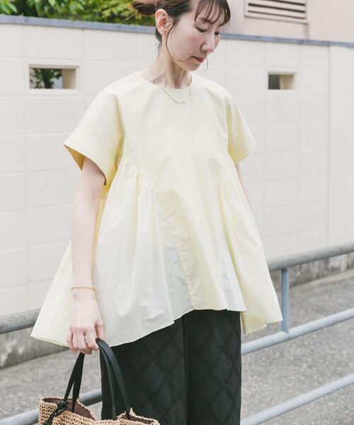 ITEMS URBANRESEARCH(アイテムズ アーバンリサーチ)の「ギャザーチュニックブラウス(シャツ/ブラウス・レディース・ミント/イエロー/ブラック・FREE)」の22枚目の写真