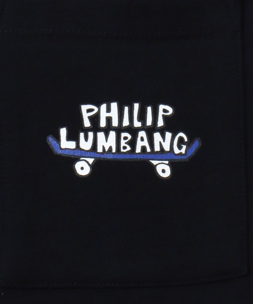 Philip Lumbang（フィリップランバン）の「Philip Lumbang/フィリップ・ランバン オーバーサイズ ポケット ワンポイント刺繍 ミニ裏毛 スウェットTシャツ Tトレーナー 半袖Tシャツ レディース メンズ（Tシャツ/カットソー・メンズ・ホワイト/ネイビー/ブラック/グレー・M/L/XL）」の16枚目の写真