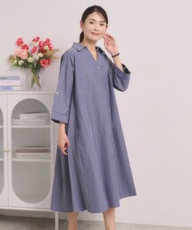 シャツワンピース スキッパー シャツ」に該当するワンピース/ドレス