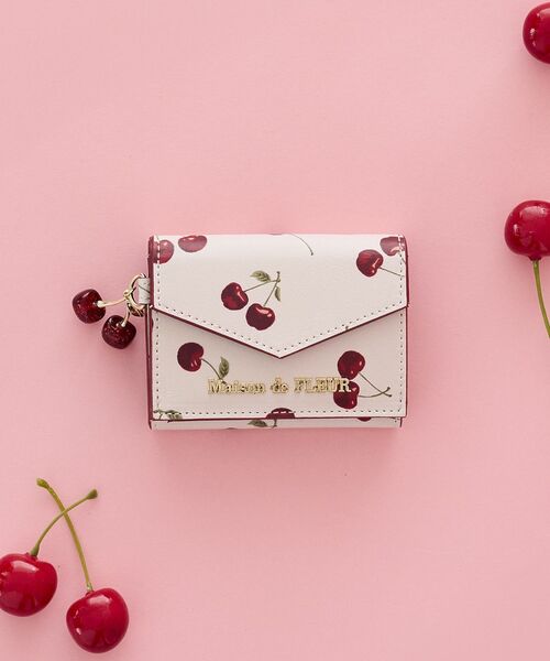 リーフ付きチェリープチウォレット（財布）｜Maison de FLEUR