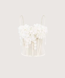 LA POMME petit（ラポミ・プチ）の「Detail Lace Flower Applique Cami（キャミソール）」