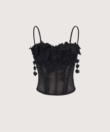 LA POMME petit（ラポミ・プチ）の「Detail Lace Flower Applique Cami（キャミソール）」