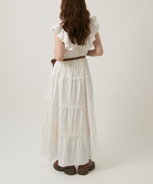 w closet(ダブルクローゼット)の「マルチウェイティアードキャミワンピース(ワンピース・レディース・ブラック/オフホワイト/ブルー/パープル・FREE)」の22枚目の写真