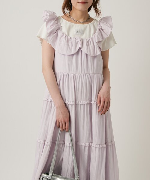 w closet(ダブルクローゼット)の「マルチウェイティアードキャミワンピース(ワンピース・レディース・ブラック/オフホワイト/ブルー/パープル・FREE)」の16枚目の写真