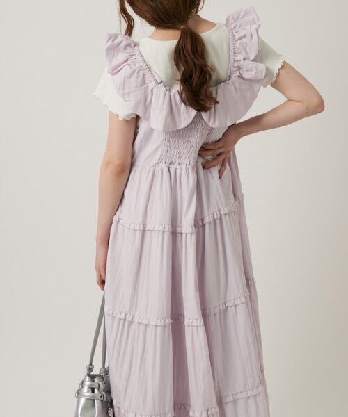w closet(ダブルクローゼット)の「マルチウェイティアードキャミワンピース(ワンピース・レディース・ブラック/オフホワイト/ブルー/パープル・FREE)」の18枚目の写真