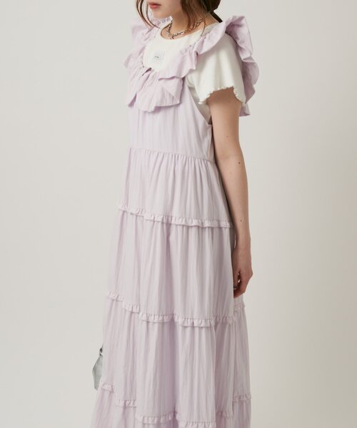 w closet(ダブルクローゼット)の「マルチウェイティアードキャミワンピース(ワンピース・レディース・ブラック/オフホワイト/ブルー/パープル・FREE)」の19枚目の写真