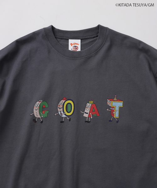JOURNAL STANDARD relume(ジャーナルスタンダード レリューム)の「Pちゃん / アルファベッツ "GOAT" アルファベット Tシャツ(Tシャツ/カットソー・メンズ・ホワイト/ブラック系その他・MEDIUM/LARGE)」の3枚目の写真