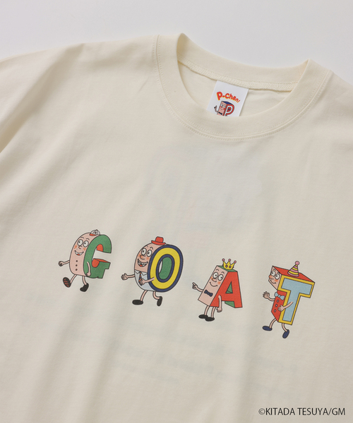 JOURNAL STANDARD relume(ジャーナルスタンダード レリューム)の「Pちゃん / アルファベッツ "GOAT" アルファベット Tシャツ(Tシャツ/カットソー・メンズ・ホワイト/ブラック系その他・MEDIUM/LARGE)」の7枚目の写真