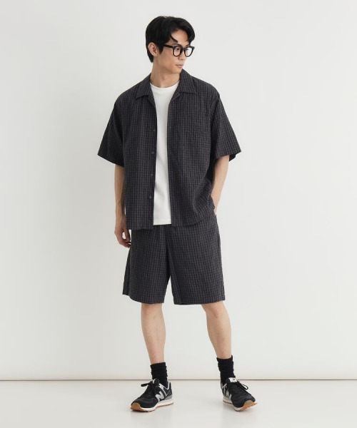 BACK NUMBER(バックナンバー)の「【BACK NUMBER】サッカーミニチェックショートパンツ (イージーパンツ / 総ゴム / 涼感 / 大人カジュアル / ひざ丈)(その他パンツ・メンズ・キナリ/ブラック/ブルー・M/L/XL/S)」の19枚目の写真