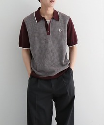 FRED PERRY(�t���b�h�y���[)��FRED PERRY Tonic waffle  knitted shirt(�|���V���c)