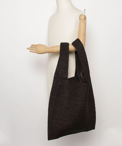 seya.（セヤ）の「seya. / セヤ：【レディース】RAFFIA SHOPPING BAG：TKFA003-1[ANN]（ショルダーバッグ・レディース・ブラック系その他・FREE）」の5枚目の写真