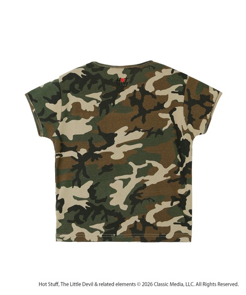 X-girl（エックスガール）の「X-girl | HOT STUFF RHINESTONE S/S BABY TEE（Tシャツ/カットソー・レディース・カモフラージュ/ホワイト・S/M）」の11枚目の写真