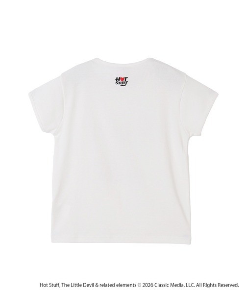 X-girl（エックスガール）の「X-girl | HOT STUFF RHINESTONE S/S BABY TEE（Tシャツ/カットソー・レディース・カモフラージュ/ホワイト・S/M）」の12枚目の写真