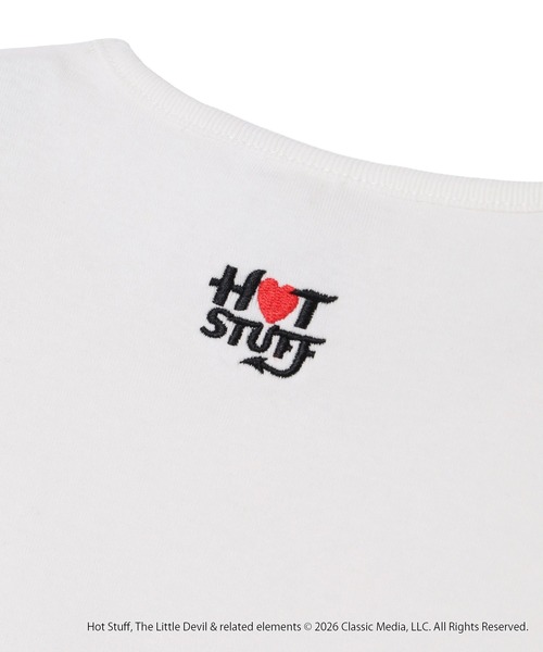 X-girl（エックスガール）の「X-girl | HOT STUFF RHINESTONE S/S BABY TEE（Tシャツ/カットソー・レディース・カモフラージュ/ホワイト・S/M）」の15枚目の写真
