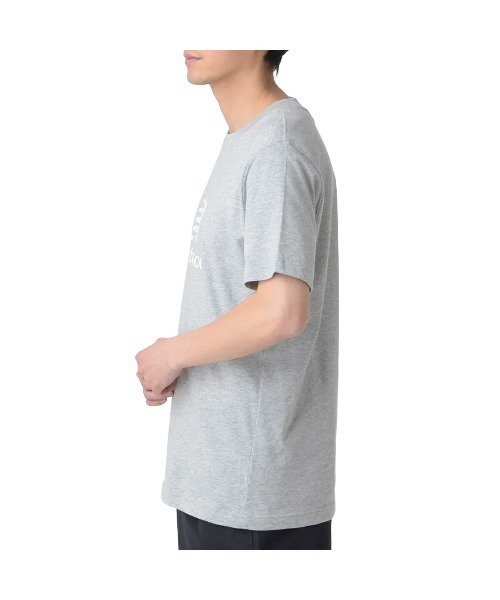 NEW BALANCE(ニューバランス)の「NEW BALANCE STACKED LOGO SHORT SLEEVE T-SHIRT / ニューバランス スタンダード ロゴ Tシャツ / MT41502(Tシャツ/カットソー・メンズ・ブラック/グレー・L/XL/2XL/M)」の7枚目の写真