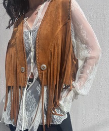 Ameri(�A����)��WESTERN FRINGE SYNTHETIC SUEDE VEST(�x�X�g)