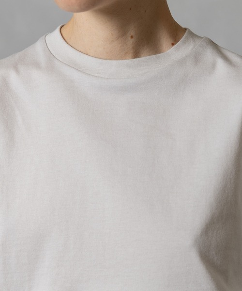MARECHAL TERRE（マルシャルテル）の「部分シアートップス（Tシャツ/カットソー・レディース・グレイッシュベージュ/ネイビー/ブラック・MEDIUM）」の7枚目の写真