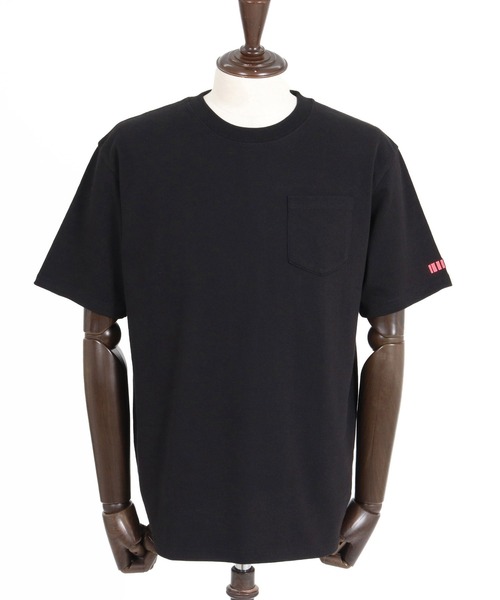 felkod(フィルコッド)の「mt10584- Barcode Embroidery 10oz Pocket Tee スーパーヘビーウェイトTシャツ(F26A320)(Tシャツ/カットソー・メンズ・ホワイト×ピンク/ネイビー/ブラック・S/M/L/XL)」の16枚目の写真