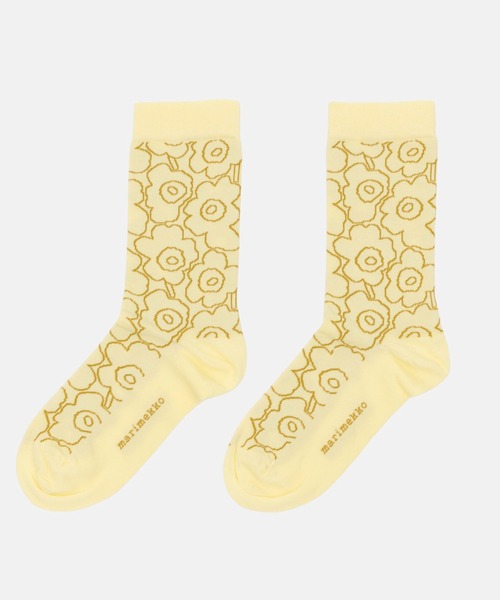 marimekko(マリメッコ)の「Linjaus Piirto Unikko / Socks(ソックス/靴下・レディース・ダークパープル/ネイビー/イエロー・35/39)」の3枚目の写真