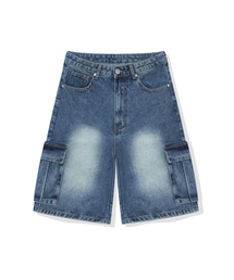 BASIC LABEL（ベーシックラベル）の「Chloe Cargo Bermuda Half Denim Shorts 3 Color [BLSD_7001]（その他パンツ）」
