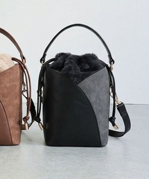 MIAN （ミアン）の「ファー巾着付き2wayショルダーバッグ（ショルダーバッグ）」