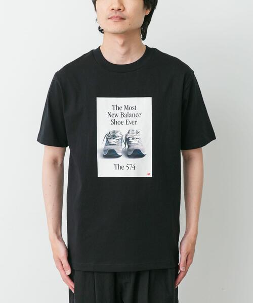 NEW BALANCE(ニューバランス)の「NEW BALANCE 574広告Tシャツ(Tシャツ/カットソー・メンズ・ブルー/グレー/ブラック・LARGE/X-LARGE/MEDIUM)」の2枚目の写真