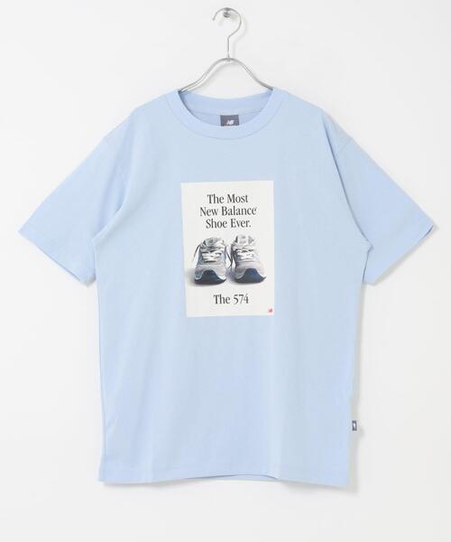 NEW BALANCE(ニューバランス)の「NEW BALANCE 574広告Tシャツ(Tシャツ/カットソー・メンズ・ブルー/グレー/ブラック・LARGE/X-LARGE/MEDIUM)」の11枚目の写真