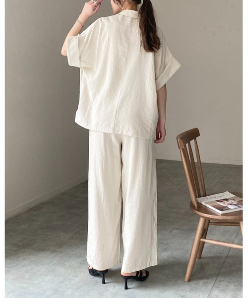 She's Closet(シーズクローゼット)の「リネンライク ストレートセミワイドパンツ / イージーパンツ(その他パンツ・レディース・ライトベージュ・FREE)」の3枚目の写真