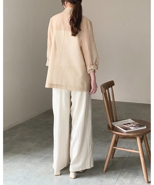 She's Closet(シーズクローゼット)の「リネンライク ストレートセミワイドパンツ / イージーパンツ(その他パンツ・レディース・ライトベージュ・FREE)」の7枚目の写真