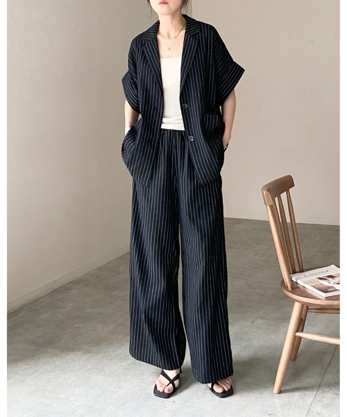 She's Closet(シーズクローゼット)の「リネンライク ストレートセミワイドパンツ / イージーパンツ(その他パンツ・レディース・ライトベージュ・FREE)」の9枚目の写真