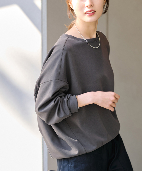 FRAMeWORK(フレームワーク)の「≪WEB限定 / 新色 /追加≫コクーンプルオーバー(Tシャツ/カットソー・レディース・グレー/マルチ/ホワイト/ブラック・FREE)」の22枚目の写真