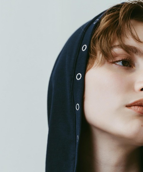 Knuth Marf(クヌースマーフ)の「Knuth Marf / クヌースマーフ snap-button hoodie(その他トップス・レディース・ネイビー/チャコールグレー/ホワイト・FREE)」の5枚目の写真