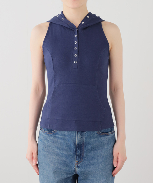 Knuth Marf(クヌースマーフ)の「Knuth Marf / クヌースマーフ snap-button hoodie(その他トップス・レディース・ネイビー/チャコールグレー/ホワイト・FREE)」の16枚目の写真