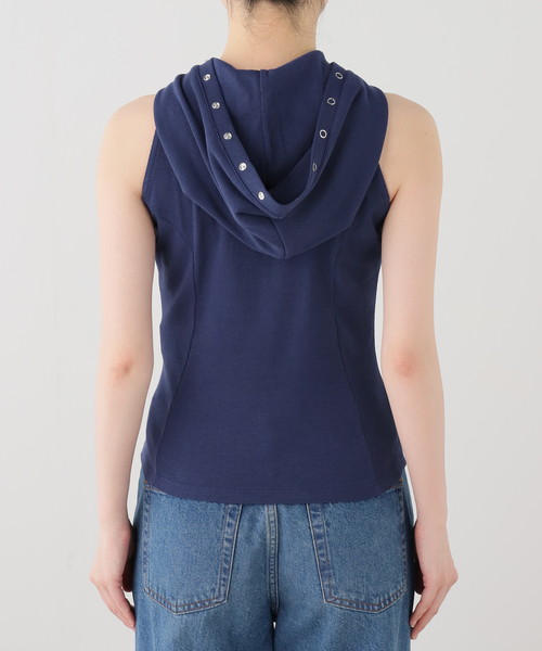 Knuth Marf(クヌースマーフ)の「Knuth Marf / クヌースマーフ snap-button hoodie(その他トップス・レディース・ネイビー/チャコールグレー/ホワイト・FREE)」の18枚目の写真