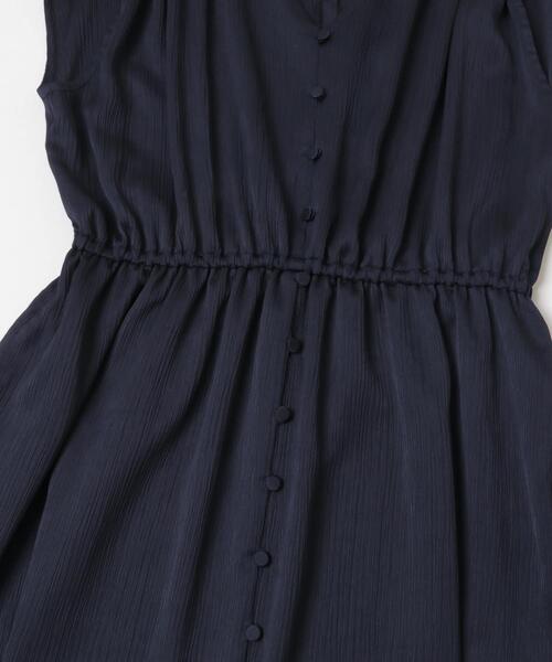 URBAN RESEARCH ROSSO WOMEN（アーバンリサーチ　ロッソ）の「楊柳サテンウエストマークワンピース（ワンピース・レディース・オフホワイト/ネイビー/ブラウン・FREE）」の8枚目の写真