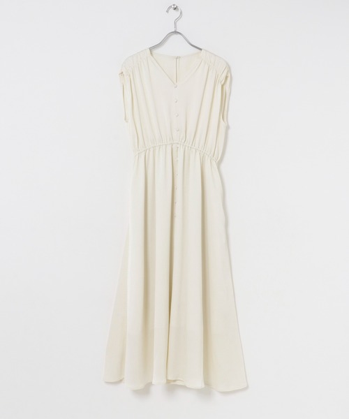 URBAN RESEARCH ROSSO WOMEN(アーバンリサーチ ロッソ)の「楊柳サテンウエストマークワンピース(ワンピース・レディース・オフホワイト/ネイビー/ブラウン・FREE)」の20枚目の写真