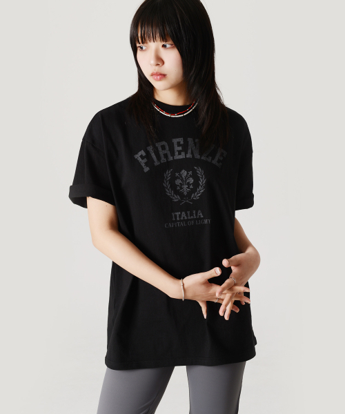 PIECEMAKER（ピースメーカー）の「ヴィンテージフィレンツェリリ半袖Tシャツ（ブラック）（Tシャツ/カットソー・レディース・その他・MEDIUM/LARGE）」の7枚目の写真